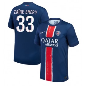 Paris Saint-Germain Warren Zaire-Emery #33 Hemmakläder 2024-25 Kortärmad